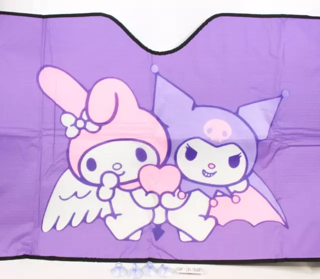 Sanrio My Melody KUROMI Windshield Dashboard Sun shade Blind Car Accessory