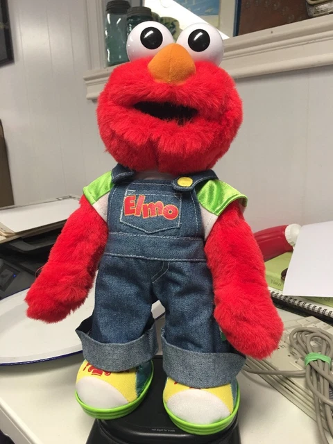 Elmo Sesame Street Lets Pretend Elmo Plush Talking Toy Doll Stuffed Fisher Price