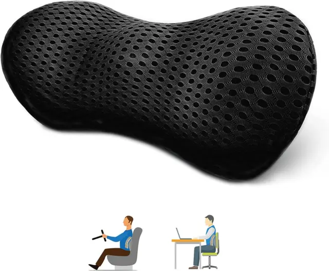 Lumbar Support Pillow for Office Chair, Ergonomic Memory Foam Lumbar Pillow for