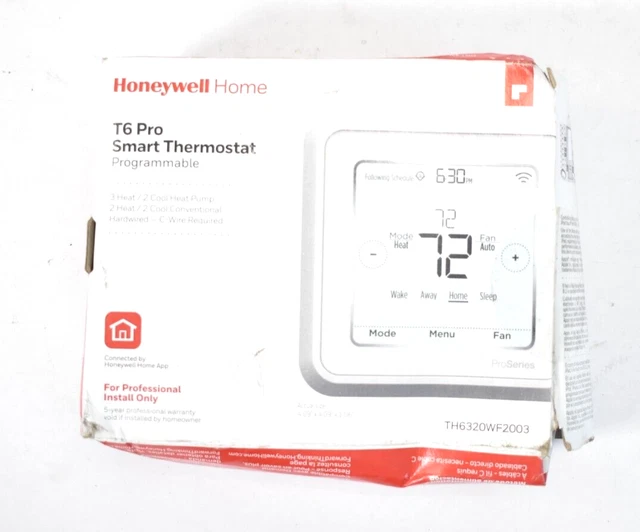 HONEYWELL HOME TH6320WF2003 T6 Pro Smart Programmable Thermostat White