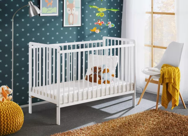 Babybett Kinderbett Gitterbett Beistellbett Jugendbett + Matratze CYPI 120x60