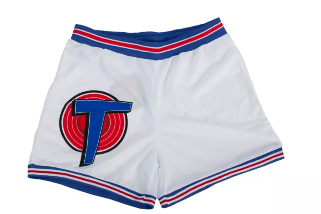 Adult Men's Space Jam Tune Squad Official Michael Jordan White Basketball Shorts