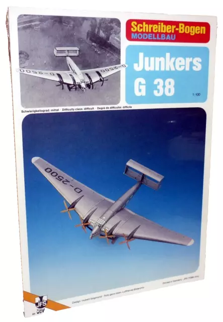 + KARTONMODELLBAU Flugzeug  Junkers G 38  SCHREIBER-BOGEN 71399