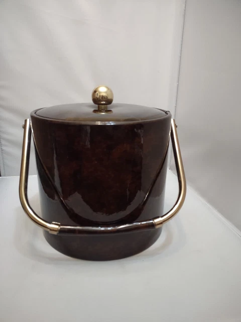 Mid Century Georges Briard Tortiose Shell Ice Bucket