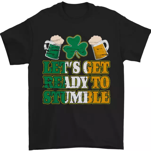 T-shirt da uomo Get Ready Stumble St. Patrick's Day Beer 100% cotone