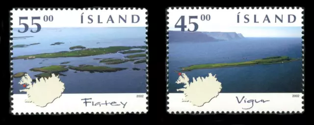 Islandia: 2002 Islas de Islandia (975-976) montado sin montar o nunca montado