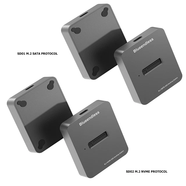 BLUEENDLESS TYPE-C SSD Docking Station 10Gbps M.2 SATA NVME Reader ...