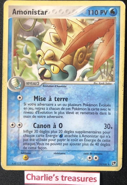 Carte Pokemon - Amonistar Rare - 19/100 - Tempête De Sable - FR