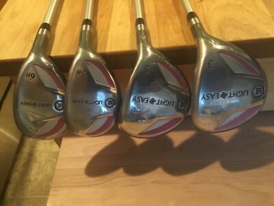 Ladies Square Two Light & Easy golf club wood set. RH. 3 & 5 wood plus 5 & 6 hyb