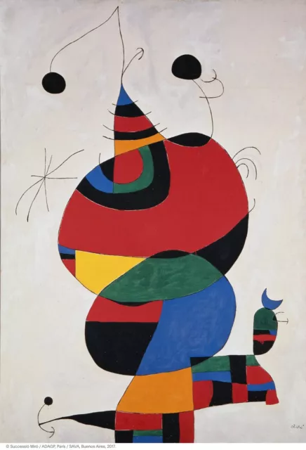 Woman, Bird and Star : Joan Miró : 1926 : Archival Quality Art Print