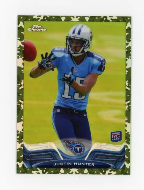 2013 Topps Chrome JUSTIN HUNTER Rookie CAMO REFRACTOR #/499 Tennessee Volunteers