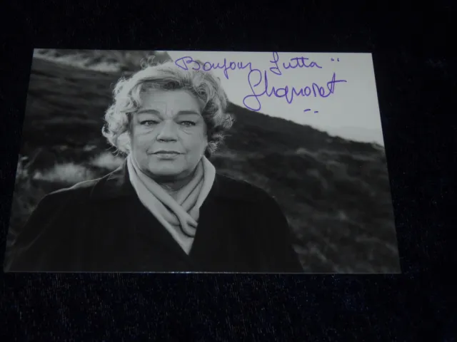 Simone SIGNORET - photo postcard - movie, cinéma - signed, autographe, オートグラフ