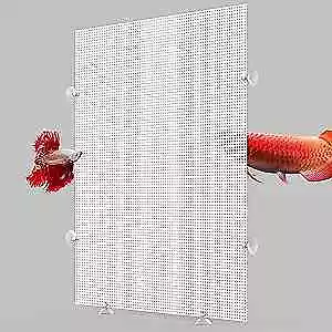 2 Pack Fish Tank Divider, Aquarium Divider Clear Plastic Cuttable Grid 33*44cm