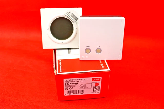 DANFOSS RET2001RF+RX1-S WIRELESS Electronic Digital Room Thermostat New EUR  39,86 - PicClick IT