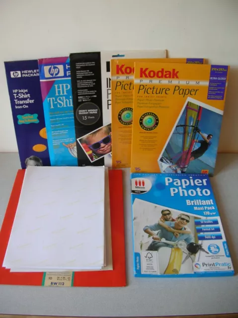 Lot de papier pour le développement de photographie HP KODAK