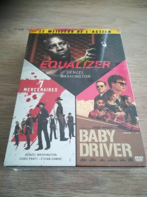 Coffret dvd Equalizer + Les Sept Mercenaires + Baby Driver  neuf sous blister