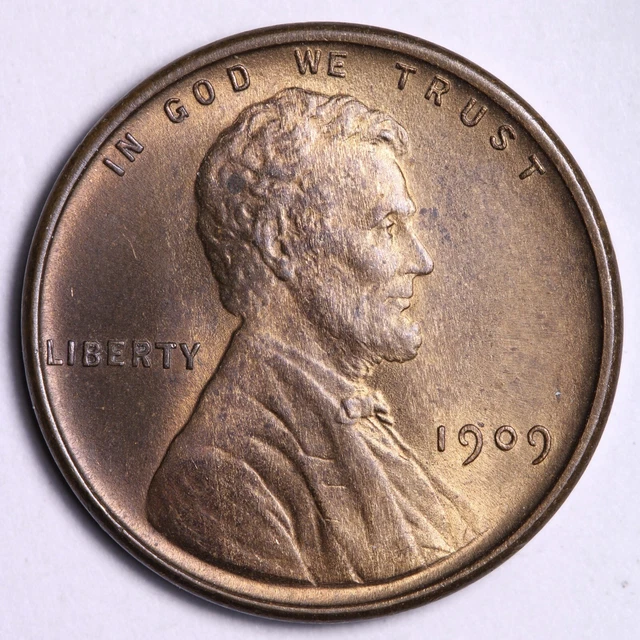 1909 VDB Lincoln Wheat Cent Penny CHOICE BU UNC MS FREE SHIPPING E675 GET