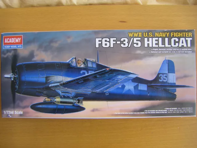 1/72 kit Academy Grumman F6F-3/5 Hellcat - NEUF - Ref 2121