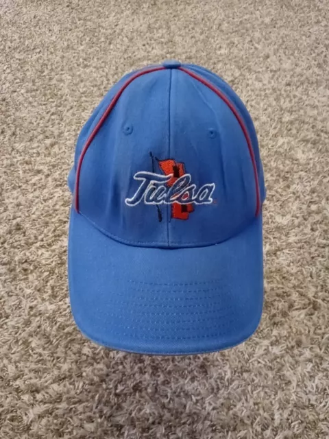 Tulsa Golden Hurricane Hat Adult Mens Blue Strap Back Cap Adjustable