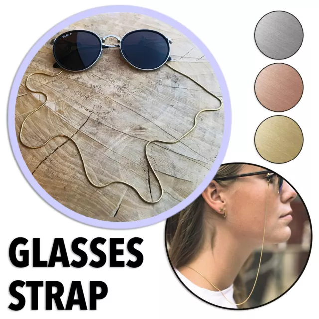 Sunglasses Eyewear Reading Glasses Metal Chain Band Neck Cord Holder Steel Strap