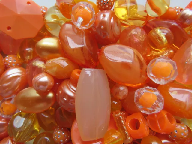 100g Mixed Acrylic Beads 7 Colours Various Shapes & Sizes Jewellery Craft Making