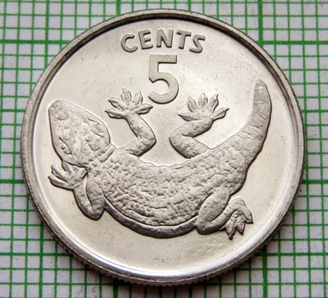 KIRIBATI 1979 5 CENTS, Tokai Gecko Lizard UNC MAGNETIC