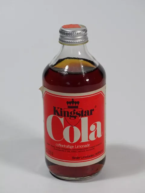 ungeöffnete Flasche - Kingstar Cola Binder-Limonade / Reklame Werbung (H136)