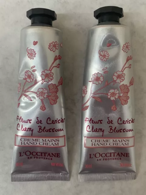 (Lot of 2) L'Occitane Hand Cream in Cherry Blossom Scent 1oz / 30mL