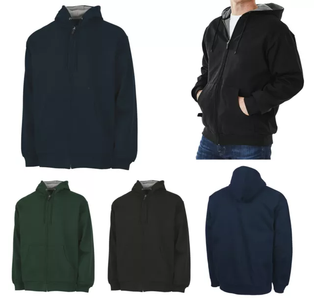 Men's Heavyweight, Thermal Waffle Knit Lining, Zip Up Hoodie, Drawstring. Xs-5Xl