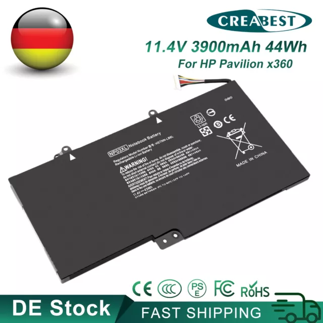 3.9Ah Akku NP03 NP03XL HSTNN-LB6L 760944-421 761230-005 TPN-Q146 Für HP Pavilion