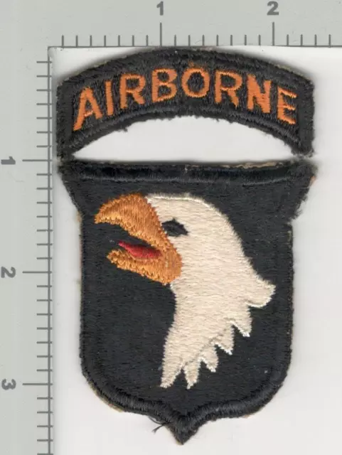 Unique Eye Placement WW 2 US Army 101st Airborne Division Patch & Tab Inv# K3971