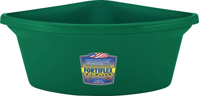 Fortiflex Corner Feeder 24 Quart Dark Green