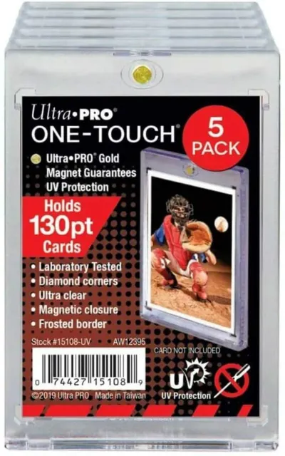 Ultra Pro One Touch 130pt Magnetic Collectors Card Holder Set of 5 Cases 1 Pack