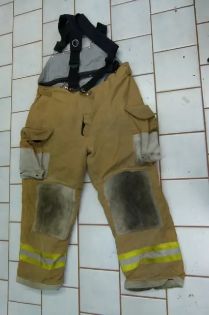 Lion/Janesville Firefighters Pants Turnout Protective Gear w/ Suspenders Sz 44R