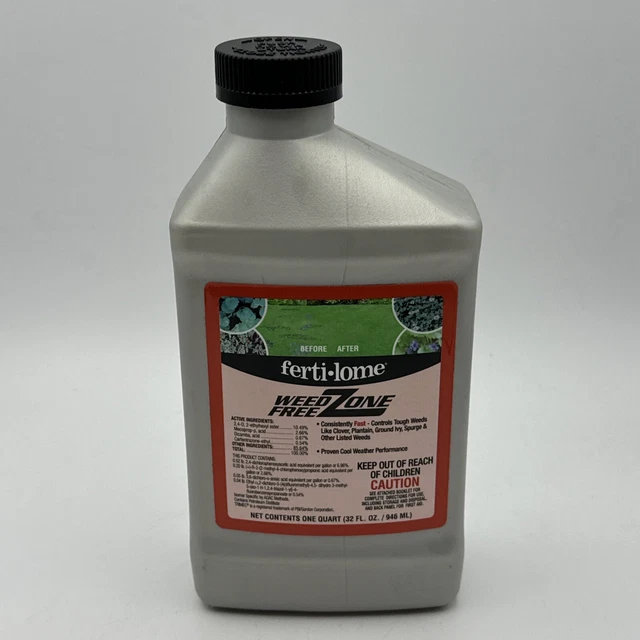 Fertilome Weed Free Zone Weed Killer Concentrate Clover ground Ivy 2,4D 32Oz NEW