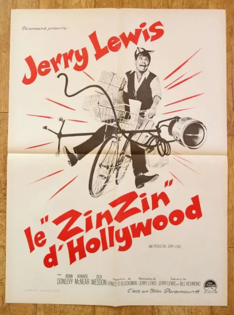 ZINZIN D'HOLLYWOOD Jerry Lewis affiche cinema originale 80x60 cm '61
