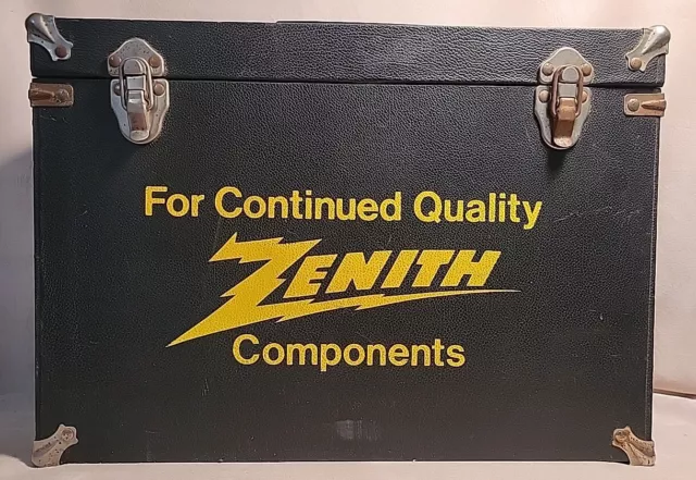 Vintage Zenith Television TV Radio Tubes Repair Tool Man Parts Tools Box