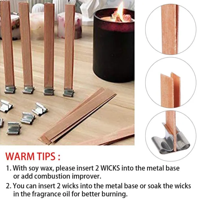 DIY Wooden Iron Candle Wick Core Sustainer For Candle Making Supplies Accessory