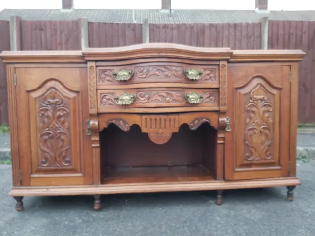 Antique carved cabinet / sideboard / dresser