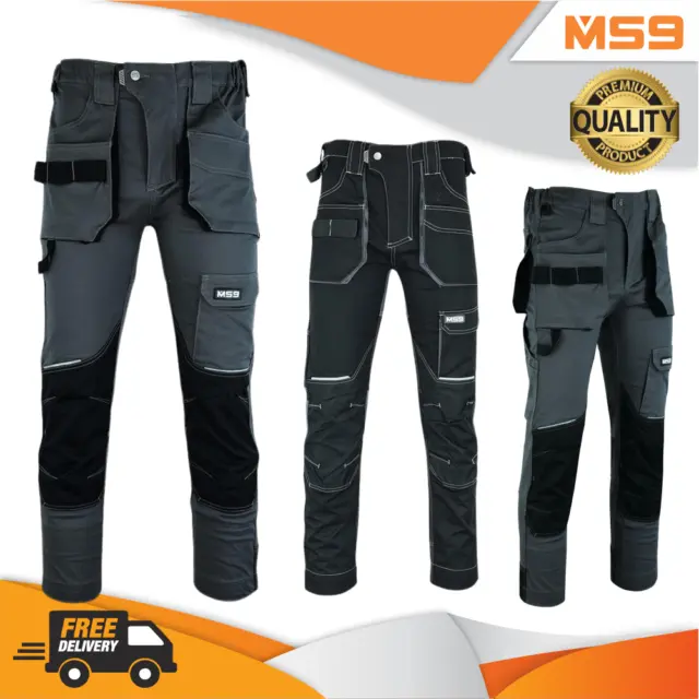Pantaloni da lavoro MS9 Cargo Combat Slim Fit Stretch Spandex da uomo