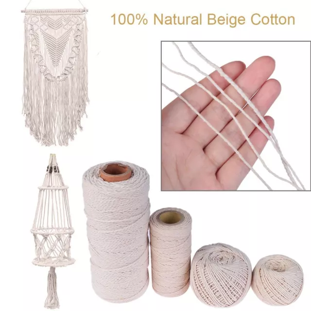 Gift Packing Twine String 100% Natural Beige Cotton DIY Rope Sewing Cords