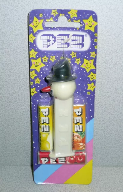 PEZ Bonbons Canadian Holiday Star Package SNOWMAN Neat Card Mint In Pack