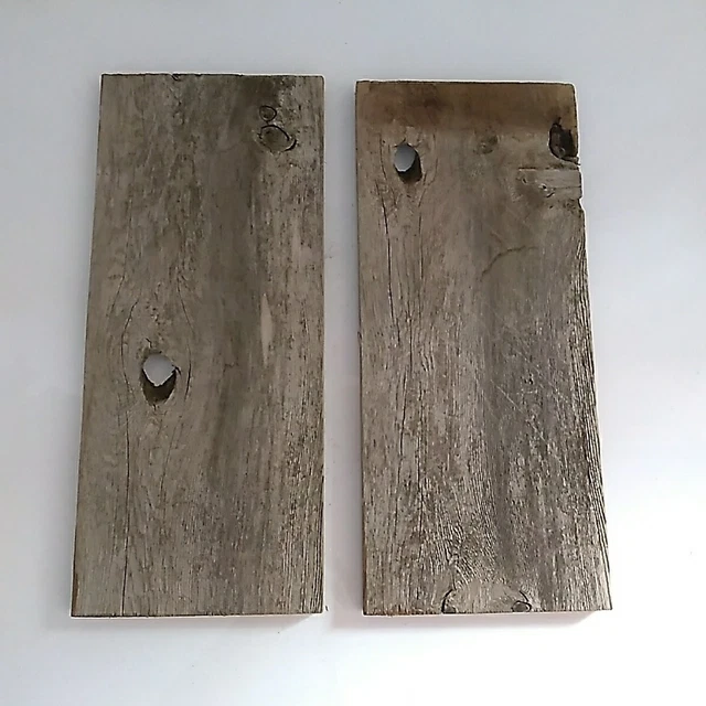 16"x7" Reclaimed/Salvaged Old Fence/Barn Wood Boards For Crafts/Decor Set Of 2 3