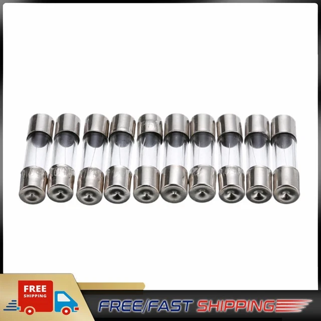 100 pz fusibili tubo di vetro per auto assortiti 10 tipi 0,2 A-20 A fusibile tubo di vetro fusibile fine