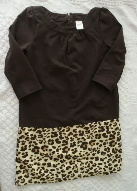 Gymboree 10 Girls Dress Leopard Print EUC brown fall winter