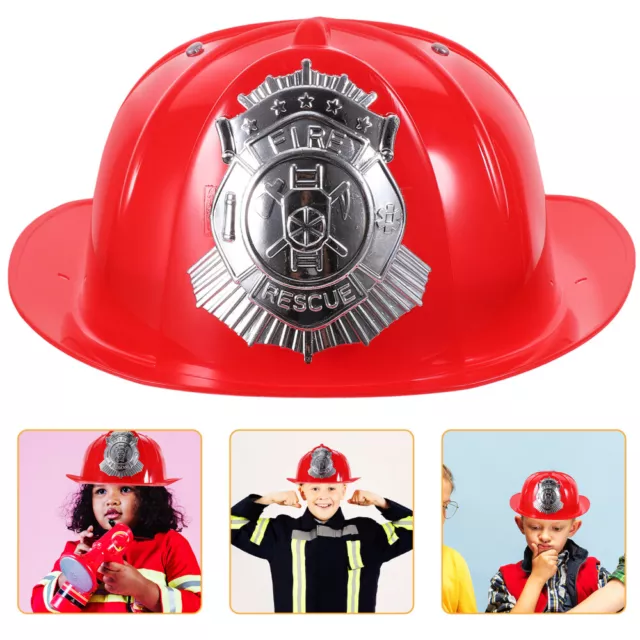 Kids Toys Red Firefighter Hat Fireman Costume Accessories Kids Fireman