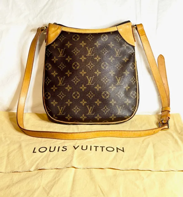 LOUIS VUITTON Odeon MM Shoulder Bag Monogram Leather Brown France M56389  70MY183