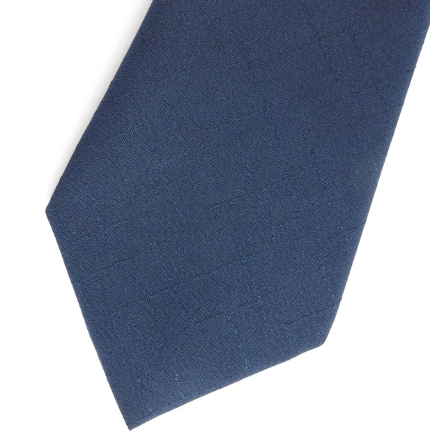 Cravatta da uomo vintage Hodges blu anni '70 moderna classica da uomo indossa poliestere lavabile