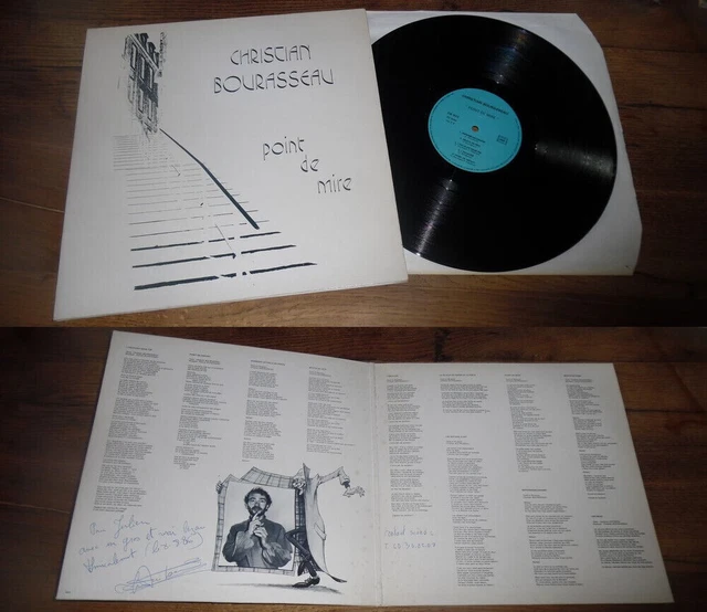 CHRISTIAN BOURASSEAU - Rare Spotlight ORG French Private LP Folk Signed