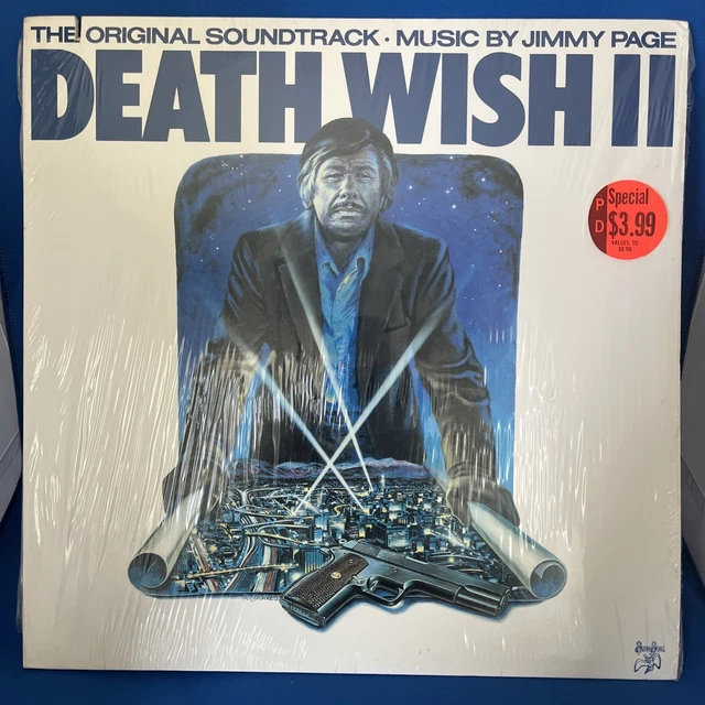 JIMMY PAGE “DEATH Wish II Soundtrack” 1982 Vinyl LP in Shrink Wrap